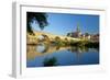 Germany, Bavaria, Regensburg, Old Stone Bridge, the Danube, Cathedral-Chris Seba-Framed Photographic Print