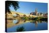 Germany, Bavaria, Regensburg, Old Stone Bridge, the Danube, Cathedral-Chris Seba-Stretched Canvas
