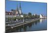 Germany, Bavaria, Regensburg, Ratisbon, Old Town, View by River Danube-null-Mounted Giclee Print