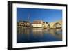 Germany, Bavaria, Regensburg, the Danube, Old Stone Bridge, Cathedral, Salzstadel House-Chris Seba-Framed Photographic Print