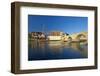 Germany, Bavaria, Regensburg, the Danube, Old Stone Bridge, Cathedral, Salzstadel House-Chris Seba-Framed Photographic Print