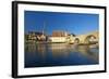 Germany, Bavaria, Regensburg, the Danube, Old Stone Bridge, Cathedral, Salzstadel House-Chris Seba-Framed Photographic Print