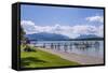 Germany, Bavaria, Upper Bavaria, Chiemgau, Breitbrunn Am Chiemsee (Lake-Udo Siebig-Framed Stretched Canvas