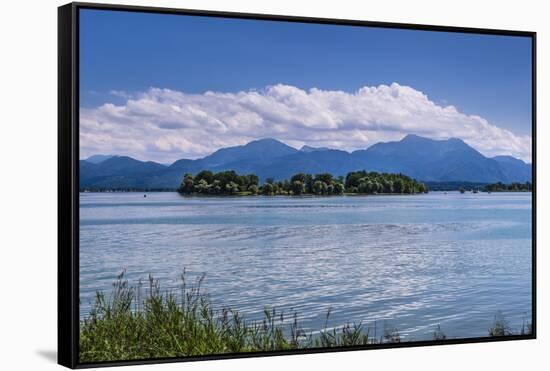 Germany, Bavaria, Upper Bavaria, Chiemgau, Gstadt Am Chiemsee (Lake-Udo Siebig-Framed Stretched Canvas
