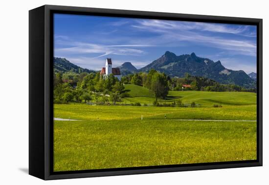 Germany, Bavaria, Upper Bavaria, Chiemgau, Samerberg (Mountain-Udo Siebig-Framed Stretched Canvas