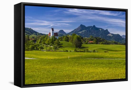 Germany, Bavaria, Upper Bavaria, Chiemgau, Samerberg (Mountain-Udo Siebig-Framed Stretched Canvas