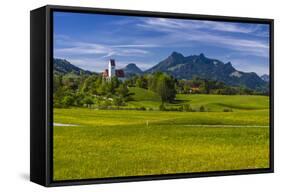 Germany, Bavaria, Upper Bavaria, Chiemgau, Samerberg (Mountain-Udo Siebig-Framed Stretched Canvas