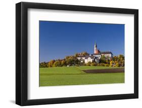 Germany, Bavaria, Upper Bavaria, 'FŸnf Seen Land' (Region), Andechs, Autumn Landscape with Andechs-Udo Siebig-Framed Photographic Print