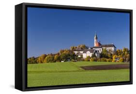 Germany, Bavaria, Upper Bavaria, 'FŸnf Seen Land' (Region), Andechs, Autumn Landscape with Andechs-Udo Siebig-Framed Stretched Canvas