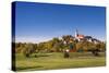 Germany, Bavaria, Upper Bavaria, 'FŸnf Seen Land' (Region), Andechs, Autumn Landscape with Andechs-Udo Siebig-Stretched Canvas