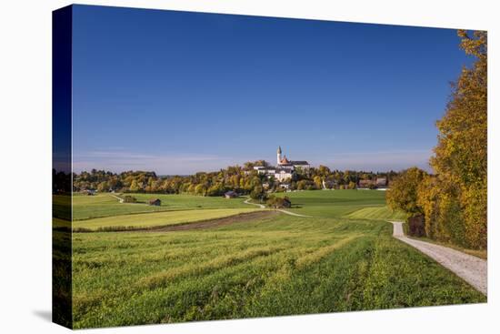 Germany, Bavaria, Upper Bavaria, 'FŸnf Seen Land' (Region), Andechs, Autumn Landscape with Andechs-Udo Siebig-Stretched Canvas