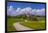 Germany, Bavaria, Upper Bavaria, FŸnfseenland, Andechs, Spring Scenery with Cloister of Andechs-Udo Siebig-Framed Photographic Print