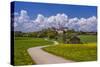 Germany, Bavaria, Upper Bavaria, FŸnfseenland, Andechs, Spring Scenery with Cloister of Andechs-Udo Siebig-Stretched Canvas