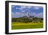 Germany, Bavaria, Upper Bavaria, FŸnfseenland, Andechs, Spring Scenery with Cloister of Andechs-Udo Siebig-Framed Photographic Print