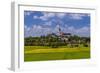 Germany, Bavaria, Upper Bavaria, FŸnfseenland, Andechs, Spring Scenery with Cloister of Andechs-Udo Siebig-Framed Photographic Print