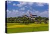 Germany, Bavaria, Upper Bavaria, FŸnfseenland, Andechs, Spring Scenery with Cloister of Andechs-Udo Siebig-Stretched Canvas