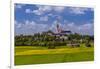 Germany, Bavaria, Upper Bavaria, FŸnfseenland, Andechs, Spring Scenery with Cloister of Andechs-Udo Siebig-Framed Premium Photographic Print