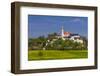 Germany, Bavaria, Upper Bavaria, FŸnfseenland, Andechs, Spring Scenery with Cloister of Andechs-Udo Siebig-Framed Photographic Print