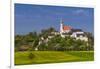 Germany, Bavaria, Upper Bavaria, FŸnfseenland, Andechs, Spring Scenery with Cloister of Andechs-Udo Siebig-Framed Photographic Print