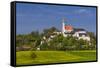 Germany, Bavaria, Upper Bavaria, FŸnfseenland, Andechs, Spring Scenery with Cloister of Andechs-Udo Siebig-Framed Stretched Canvas