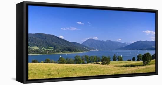 Germany, Bavaria, Upper Bavaria, Mangfall (Mountain Range), Tegernsee (Lake-Udo Siebig-Framed Stretched Canvas