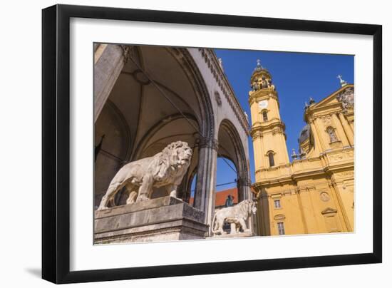 Germany, Bavaria, Upper Bavaria, Munich, Odeonsplatz (Square-Udo Siebig-Framed Photographic Print