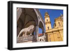 Germany, Bavaria, Upper Bavaria, Munich, Odeonsplatz (Square-Udo Siebig-Framed Photographic Print