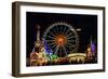 Germany, Bavaria, Upper Bavaria, Munich, Theresienwiese, Oktoberfest, Big Wheel, at Night-Udo Siebig-Framed Photographic Print