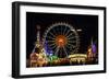 Germany, Bavaria, Upper Bavaria, Munich, Theresienwiese, Oktoberfest, Big Wheel, at Night-Udo Siebig-Framed Photographic Print