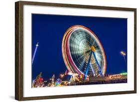 Germany, Bavaria, Upper Bavaria, Munich, Theresienwiese, Oktoberfest, Big Wheel, Evening Mood-Udo Siebig-Framed Photographic Print