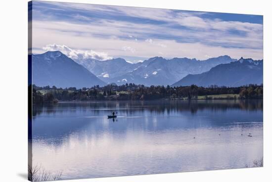 Germany, Bavaria, Upper Bavaria, Pfaffenwinkel, Riegsee Village-Udo Siebig-Stretched Canvas