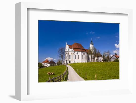 Germany, Bavaria, Upper Bavaria, Pfaffenwinkel, Steingaden-Udo Siebig-Framed Photographic Print