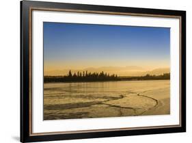 Germany, Bavaria, Upper Bavaria, Tšlzer Land (Area), Sachsenkam, Kirchsee Against Pre-Alps-Udo Siebig-Framed Photographic Print