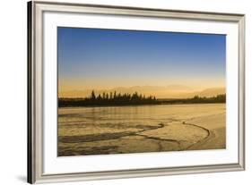 Germany, Bavaria, Upper Bavaria, Tšlzer Land (Area), Sachsenkam, Kirchsee Against Pre-Alps-Udo Siebig-Framed Photographic Print