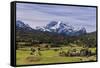 Germany, Bavaria, Upper Bavaria, Werdenfelser Land, Alpenwelt Karwendel-Udo Siebig-Framed Stretched Canvas