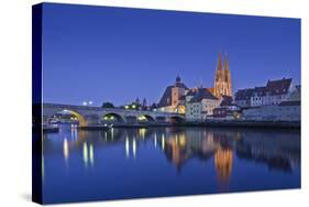 Germany, Bavaria, Upper Palatinate, Danube, Regensburg (City-Udo Siebig-Stretched Canvas