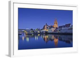 Germany, Bavaria, Upper Palatinate, Danube, Regensburg (City-Udo Siebig-Framed Photographic Print