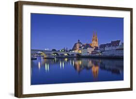 Germany, Bavaria, Upper Palatinate, Danube, Regensburg (City-Udo Siebig-Framed Photographic Print