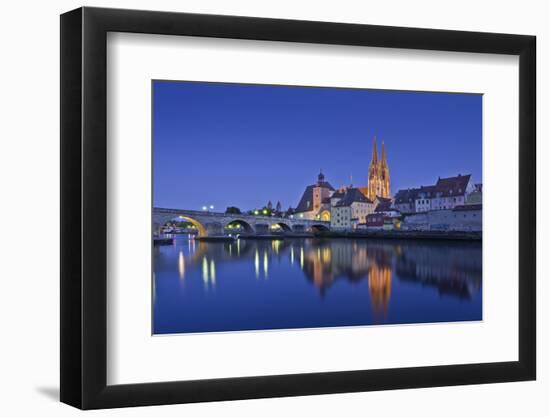 Germany, Bavaria, Upper Palatinate, Danube, Regensburg (City-Udo Siebig-Framed Photographic Print