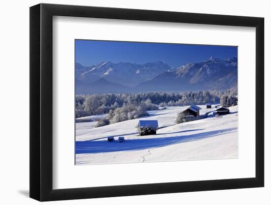 Germany, Bavaria, View About the Murnauer Moss on the Zugspitze Massif-Bernd Rommelt-Framed Photographic Print
