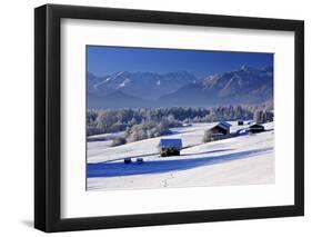 Germany, Bavaria, View About the Murnauer Moss on the Zugspitze Massif-Bernd Rommelt-Framed Photographic Print