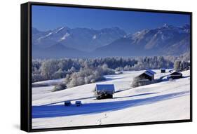 Germany, Bavaria, View About the Murnauer Moss on the Zugspitze Massif-Bernd Rommelt-Framed Stretched Canvas