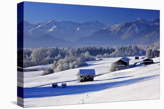 Germany, Bavaria, View About the Murnauer Moss on the Zugspitze Massif-Bernd Rommelt-Stretched Canvas