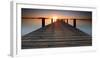 Germany, Bavaria, Wšrthersee (Lake), Footbridge at Sunrise-Andreas Vitting-Framed Photographic Print