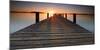 Germany, Bavaria, Wšrthersee (Lake), Footbridge at Sunrise-Andreas Vitting-Mounted Photographic Print