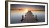 Germany, Bavaria, Wšrthersee (Lake), Footbridge at Sunrise-Andreas Vitting-Framed Photographic Print