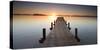 Germany, Bavaria, Wšrthersee (Lake), Footbridge at Sunrise-Andreas Vitting-Stretched Canvas