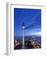 Germany, Berlin, Alexanderplatz, Tv Tower (Fernsehturm)-Michele Falzone-Framed Photographic Print