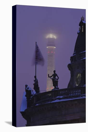 Germany, Berlin, Bodemuseum and Television Tower, Dusk-Andreas Keil-Stretched Canvas