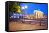 Germany, Berlin. Brandenburg Gate and Environs.-Ken Scicluna-Framed Stretched Canvas